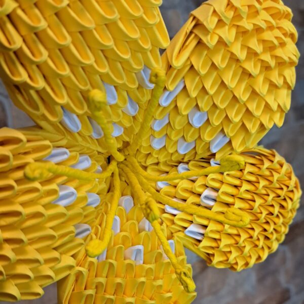 Lilie - Gelb, Weiss - strahlendes Deko‑Unikat