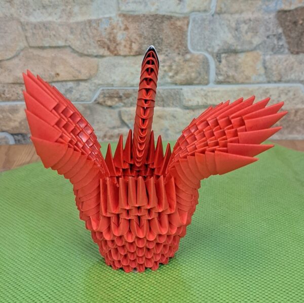 Schwan - gespreizte Flügel - Rot