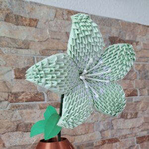 Lilie - Grün, Weiss - zarte Kunstblüte – Bild 2