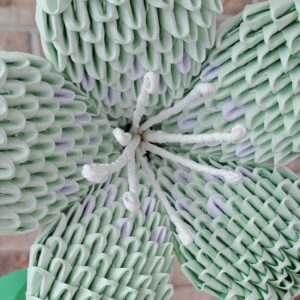 Lilie - Grün, Weiss - zarte Kunstblüte – Bild 3