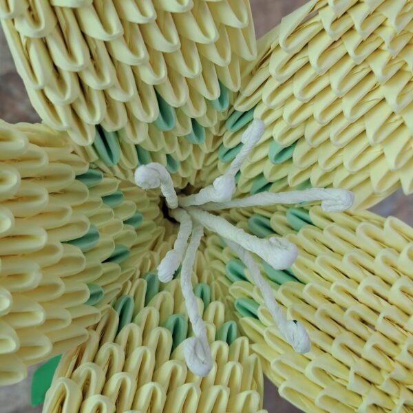 Lilie - Gelb, Grün - sonniges Kunstunikat