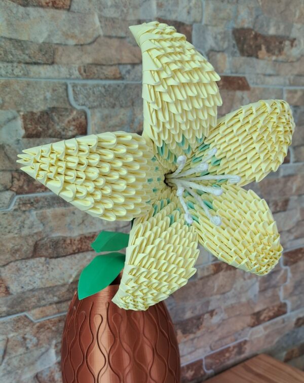 Lilie - Gelb, Grün - sonniges Kunstunikat