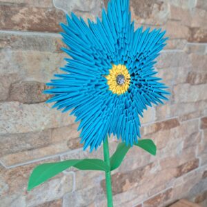 Fantasy Blume - Farbe: Blau, Gelb – Bild 2