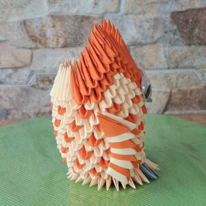 Eule - Stifthalter in den Farben Lachs-Orange – Bild 4
