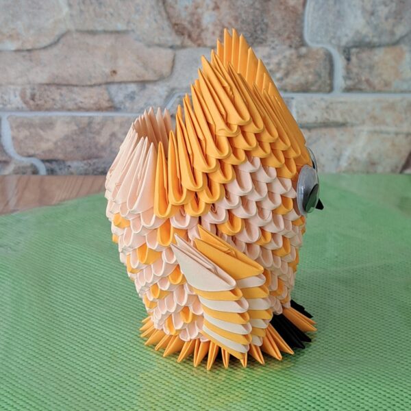 Eule - Stifthalter in den Farben Lachs-Orange