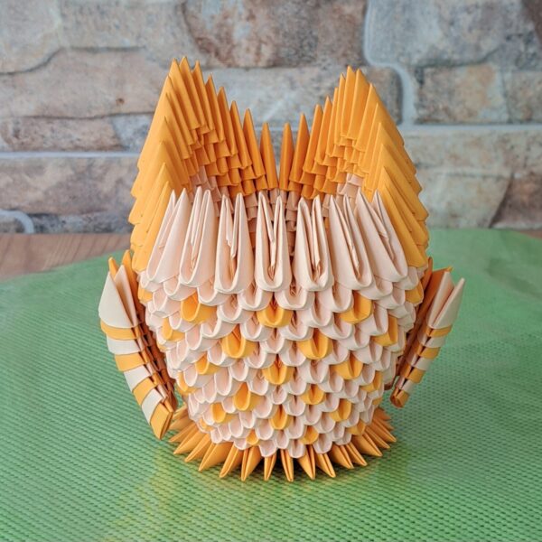 Eule - Stifthalter in den Farben Lachs-Orange