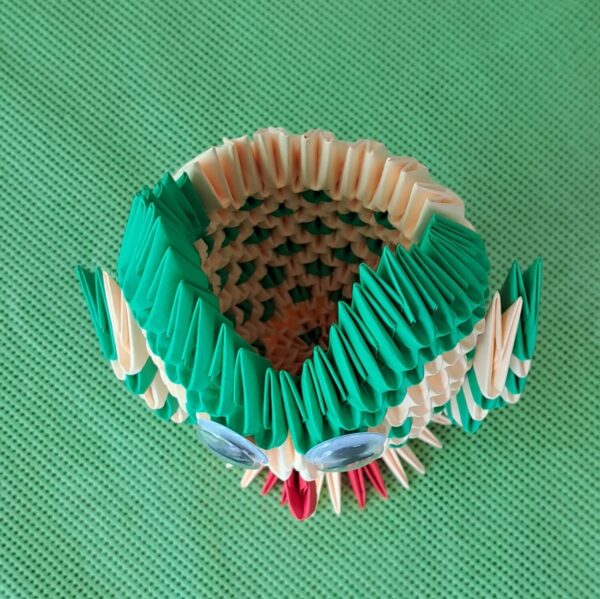 Eule - Stifthalter in den Farben Chamois-Grün