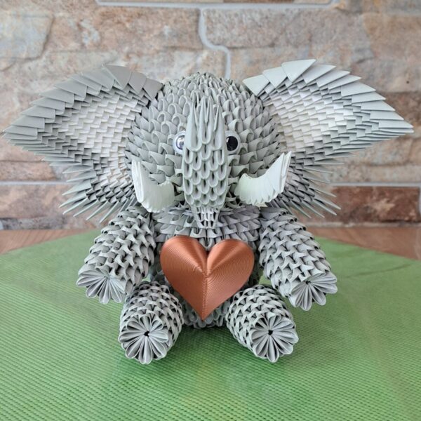 Elefant - Handgefertigter Modular-Origami-Elefant