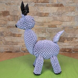 Rentier / Hirsch - Violet - elegantes Deko-Unikat – Bild 3