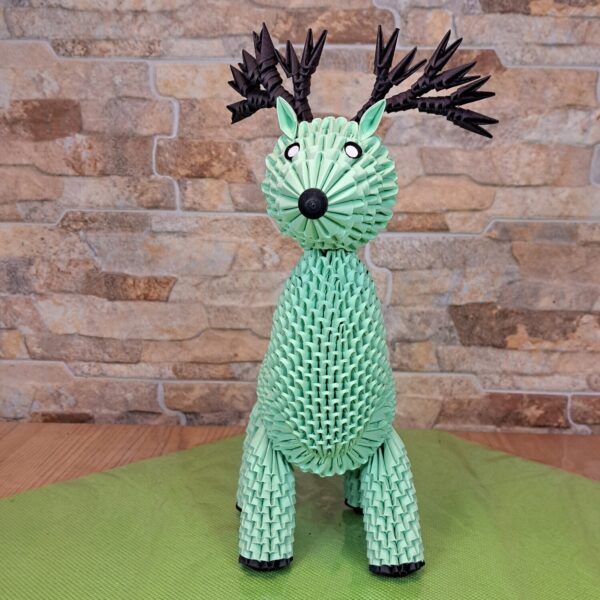 Rentier / Hirsch - Grün - charmantes Deko-Unikat