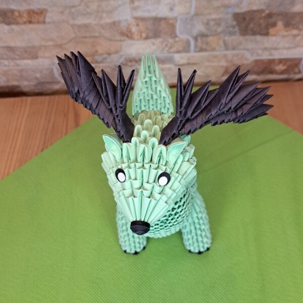 Rentier / Hirsch - Grün - charmantes Deko-Unikat