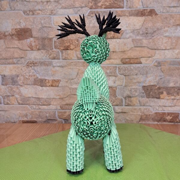 Rentier / Hirsch - Grün - charmantes Deko-Unikat