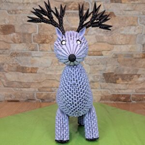 Rentier / Hirsch - Violet - elegantes Deko-Unikat – Bild 1