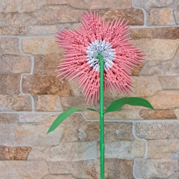 Fantasy Blume - Rosa, Weiss - poetisches Deko‑Unikat