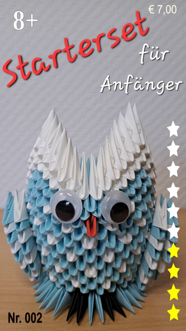 Eule - Blau, Weiß- Starterset für Anfänger