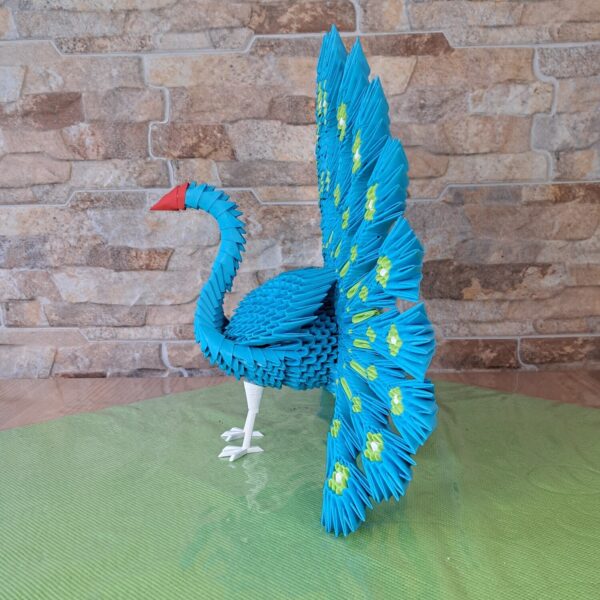 Pfau - Blau, Grün - farbenprächtiges Deko‑Unikat