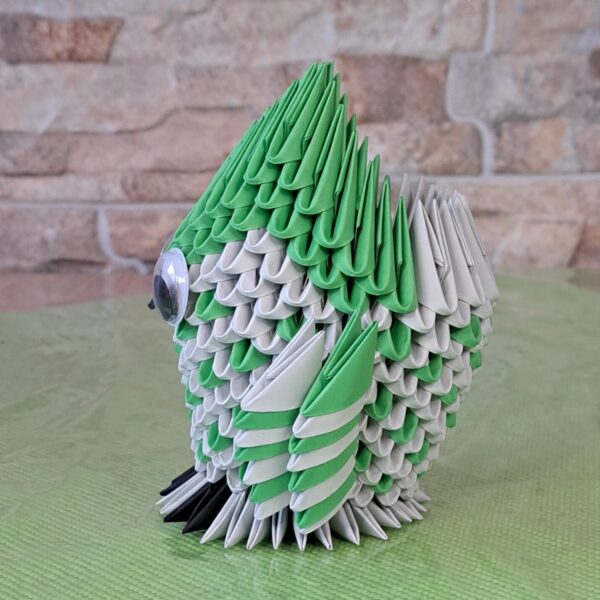 Eule - Stifthalter in den Farben Grau-Grün