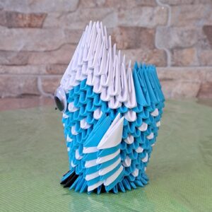 Eule - Stifthalter in den Farben Blau-Weiss – Bild 2