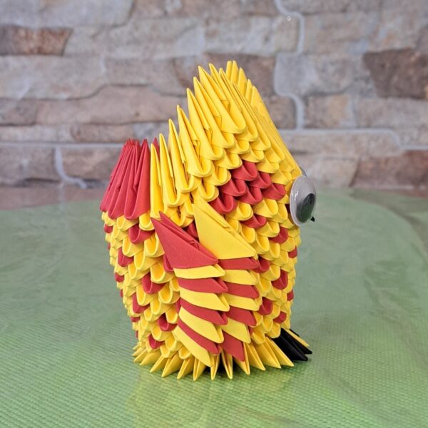 Eule - Stifthalter in den Farben Gelb-Rot