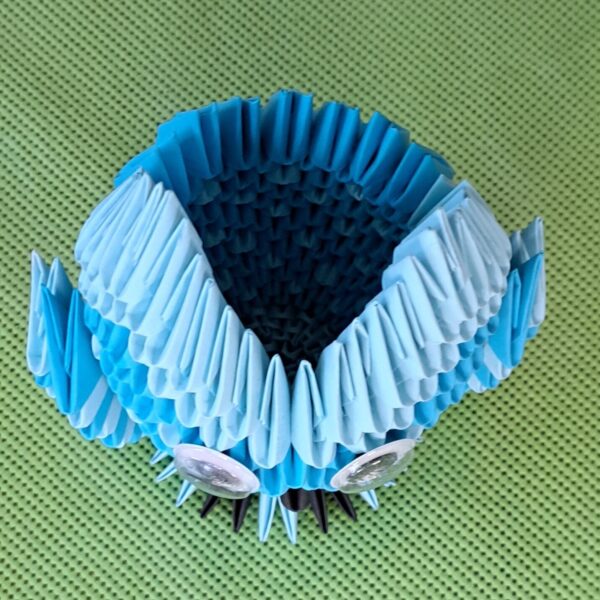 Eule - Stifthalter in den Farben Blau-Mittelblau