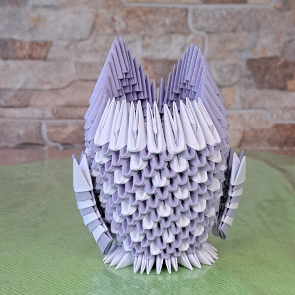 Eule - Stifthalter in den Farben Violet-Weiss