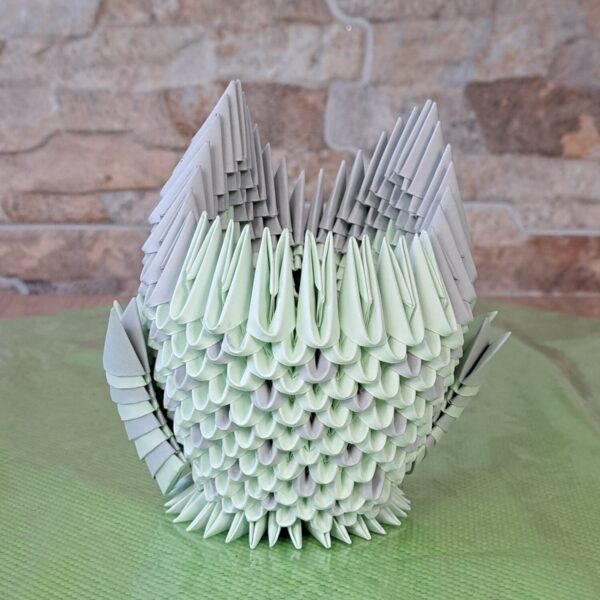 Eule - Stifthalter in den Farben Grau-Grün