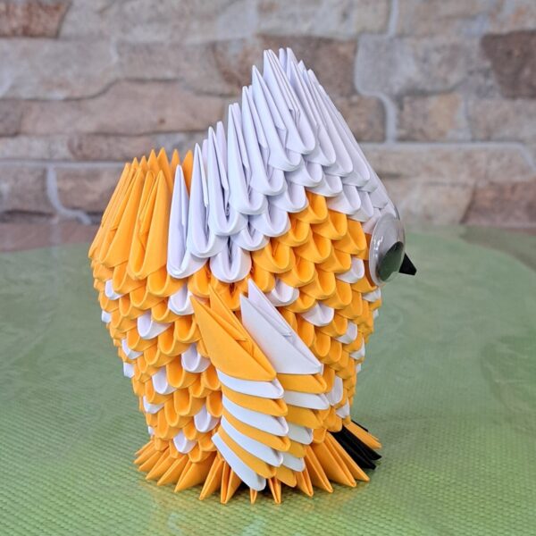 Eule - Stifthalter in den Farben Orange-Weiss