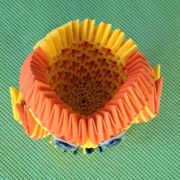 Eule - Stifthalter in den Farben Orange-Orange