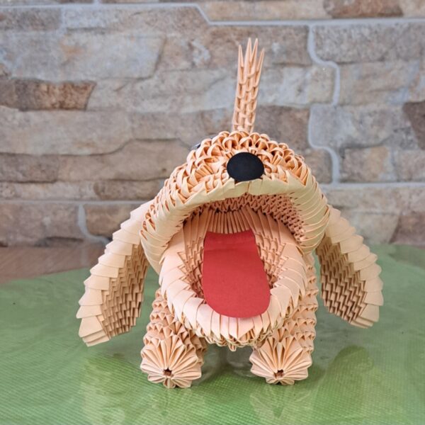 Hund - welcher sich streckt und gähnt