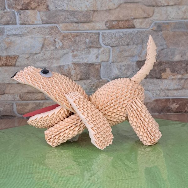 Hund - welcher sich streckt und gähnt