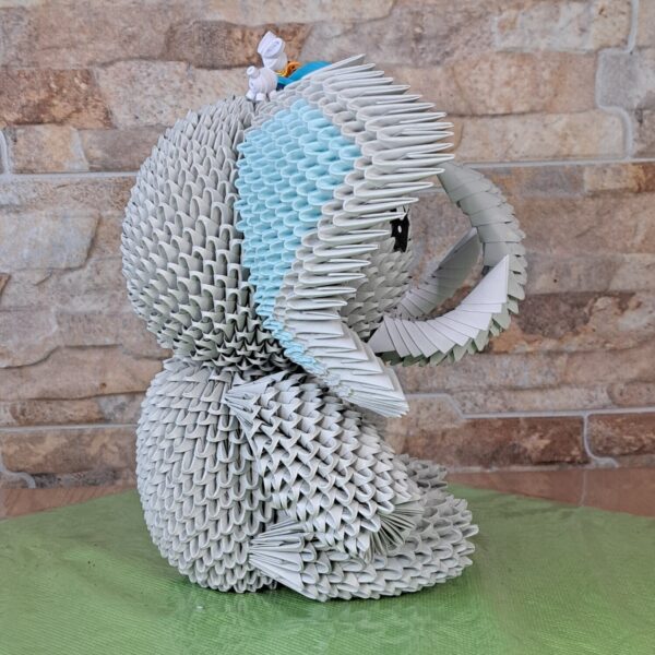 Elefant - Groß - Farben Grau, Hellblau