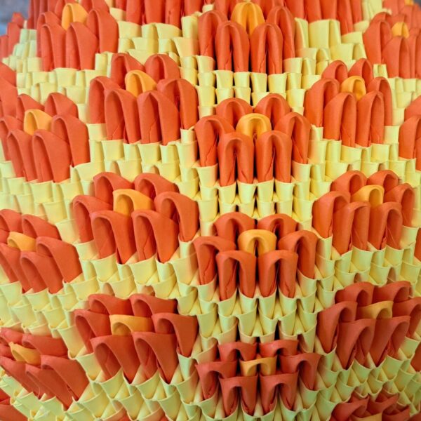 Vase - leuchtendes Deko‑Unikat in Orange und Gelb