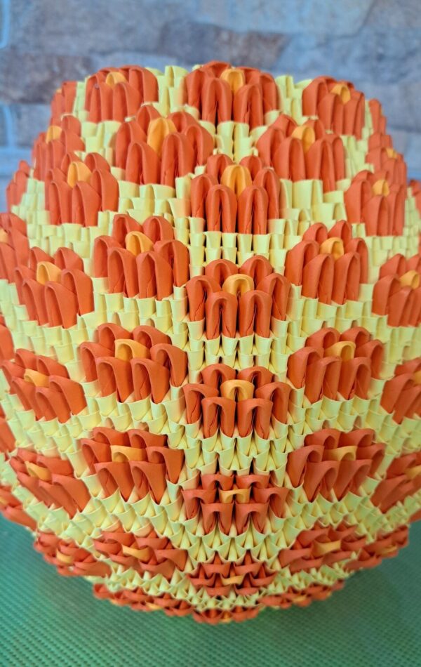 Vase - leuchtendes Deko‑Unikat in Orange und Gelb