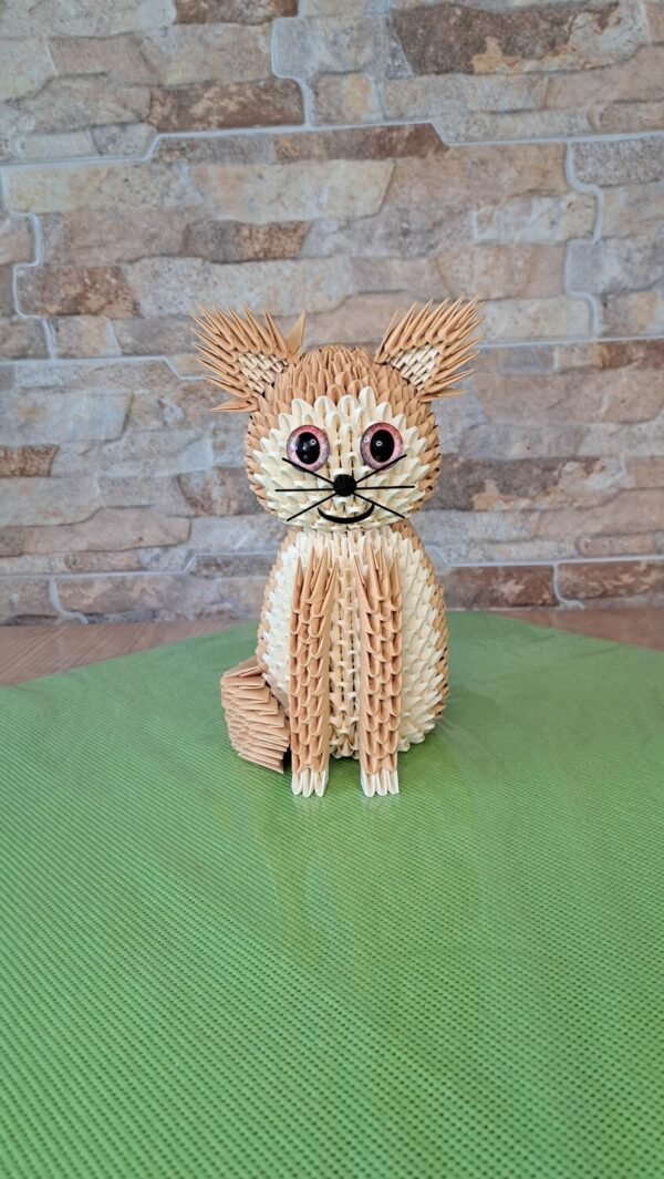 Katze - in den Farben Chamois und Lachs