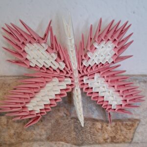Schmetterling - Rosa, Weiss - Blumendekoration zum stecken – Bild 1