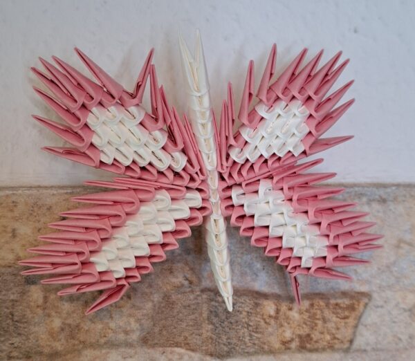 Schmetterling - Rosa, Weiss - Blumendekoration zum stecken