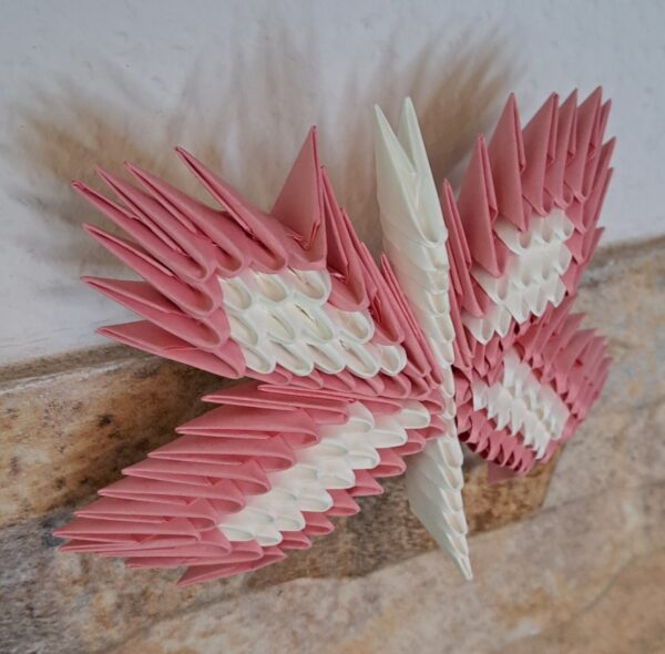 Schmetterling - Rosa, Weiss - Blumendekoration zum stecken