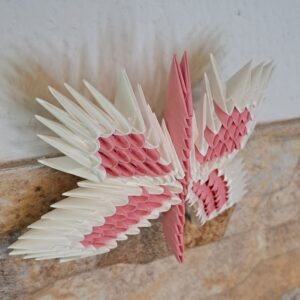 Schmetterling - Weiss, Rosa - Blumendekoration zum stecken – Bild 2