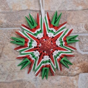 Stern - Für den Weihnachtsbaum in klassischen Weihnachtsfarben – Bild 1