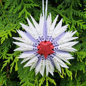 Stern - Für den Weihnachtsbaum - filigraner Christbaumschmuck – Bild 3