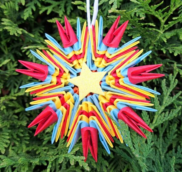 Stern - Für den Weihnachtsbaum - bunter Christbaumschmuck