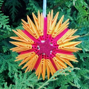 Stern - Für den Weihnachtsbaum in warmen Orange‑, Gelb‑ und Rottönen – Bild 3