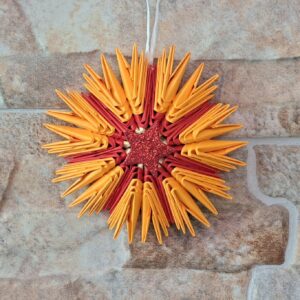 Stern - Für den Weihnachtsbaum in warmen Orange‑, Gelb‑ und Rottönen – Bild 1