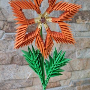Fantasy Blume - Orange, Gelb - dekorative Blüte – Bild 1
