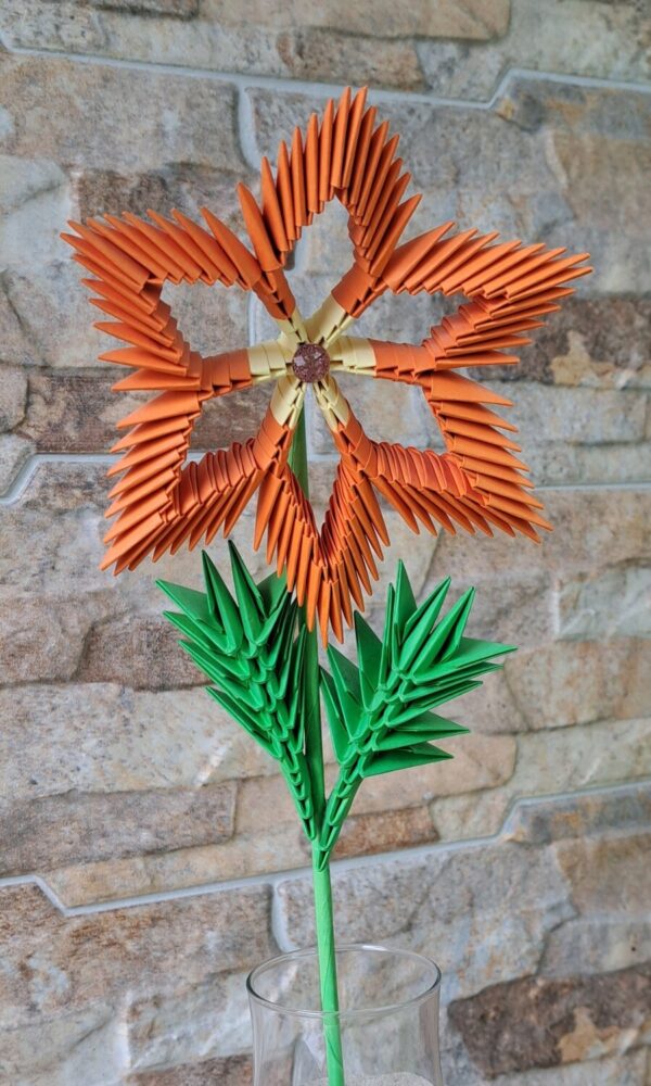 Fantasy Blume - Orange, Gelb - dekorative Blüte