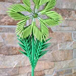 Fantasy Blume - Grün - handgefertigte, dekorative Blüte – Bild 1