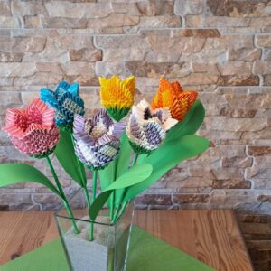 Tulpe - Violet, Weiß - eine filigrane Dekoration – Bild 3