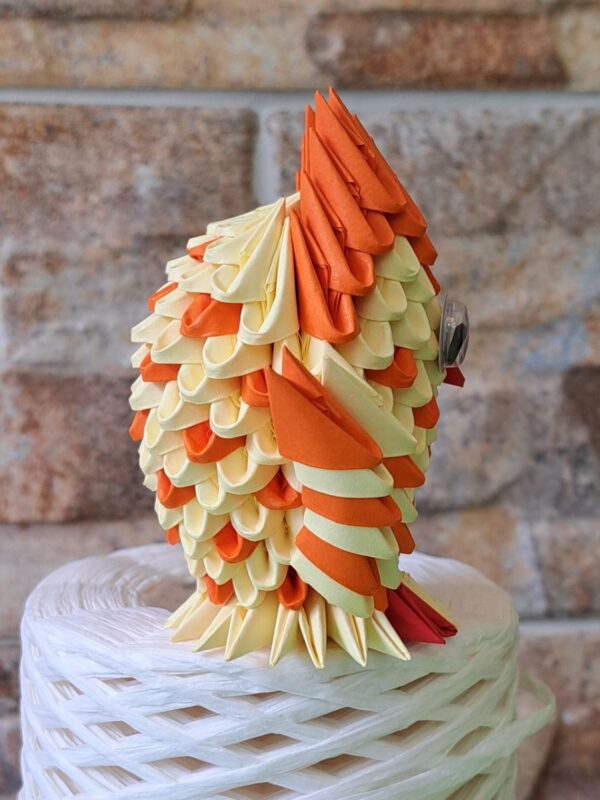 Eule - Klein - in den Farben Orange, Gelb