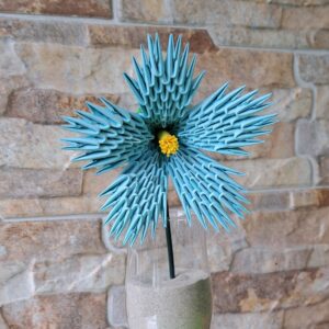 Fantasy Blume - Hellblau - handwerkliche Eleganz – Bild 1