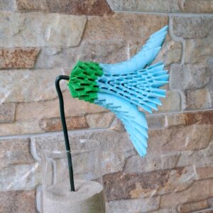 Fantasy Blume - Hellblau - handwerkliche Eleganz – Bild 2